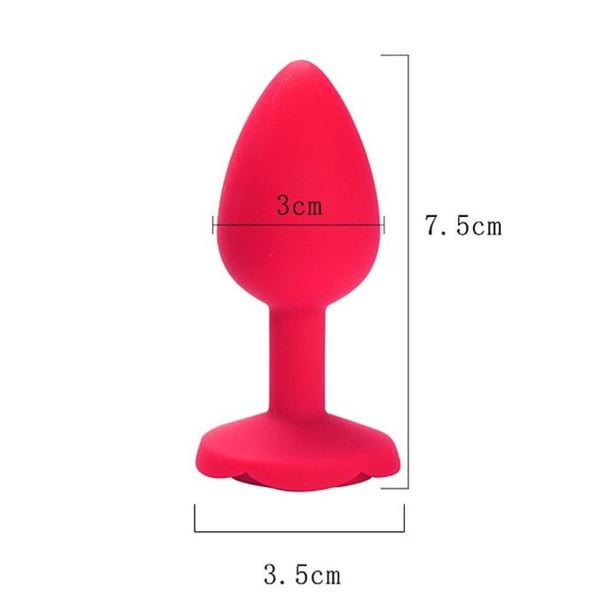 Plug Anal Em Silicone Pequeno Com Formato De Rosa 7 X 2,5Cm Sl