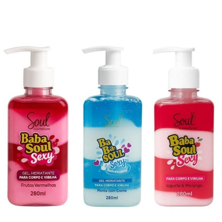 Baba Soul Gel Hidratante Sexy Para Corpo E Virilha 280Ml Soul Cosméticos
